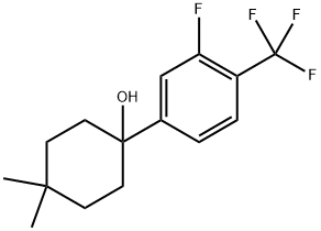 1-(3-fluoro-4-(trifluoromethyl)phenyl)-4,4-dimethylcyclohexanol Structure