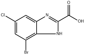 7-bromo-5-chloro-1H-1,3-benzodiazole-2-carboxylic acid Structure