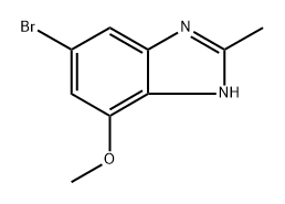 6-bromo-4-methoxy-2-methyl-1H-benzo[d]imidazole 구조식 이미지