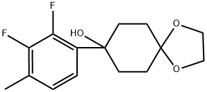 8-(2,3-difluoro-4-methylphenyl)-1,4-dioxaspiro[4.5]decan-8-ol Structure
