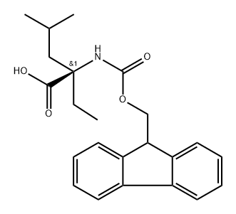 (2R)-2-ethyl-2-({[(9H-fluoren-9-yl)methoxy]carbonyl}amino)-4-methylpentanoic acid Structure