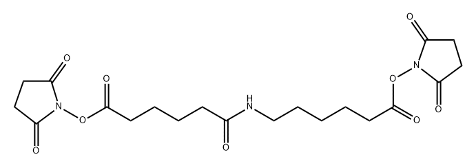 2,5-Dioxopyrrolidin-1-yl 6-((6-((2,5-dioxopyrrolidin-1-yl)oxy)-6-oxohexyl)amino)-6-oxohexanoate Structure