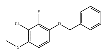 (4-(Benzyloxy)-2-chloro-3-fluorophenyl)(methyl)sulfane Structure