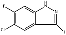 5-Chloro-6-fluoro-3-iodo-1H-indazole Structure