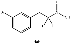 Benzeneethanesulfinic acid, 3-bromo-α,α-difluoro-, sodium salt (1:1) Structure