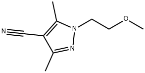 1-(2-Methoxyethyl)-3,5-dimethyl-1H-pyrazol-4-carbonitrile Structure