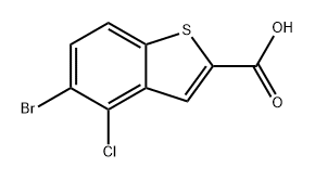 5-bromo-4-chlorobenzo[b]thiophene-2-carboxylic acid 구조식 이미지