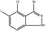 3-Bromo-4-chloro-5-iodo-1H-indazole Structure