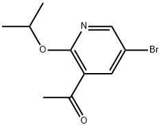 1-[5-Bromo-2-(1-methylethoxy)-3-pyridinyl]ethanone Structure