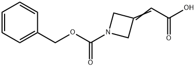 2-(1-((benzyloxy)carbonyl)azetidin-3-ylidene)acetic acid Structure