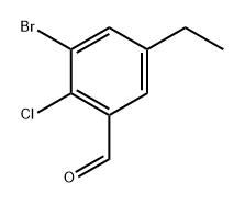 3-Bromo-2-chloro-5-ethylbenzaldehyde Structure