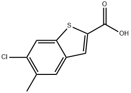 6-chloro-5-methylbenzo[b]thiophene-2-carboxylic acid Structure