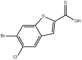 6-bromo-5-chlorobenzo[b]thiophene-2-carboxylic acid Structure