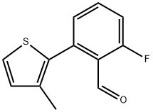 2-fluoro-6-(3-methylthiophen-2-yl)benzaldehyde Structure