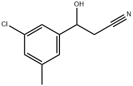 3-Chloro-β-hydroxy-5-methylbenzenepropanenitrile Structure