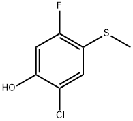 2-chloro-5-fluoro-4-(methylthio)phenol Structure