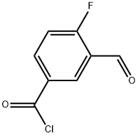 4-fluoro-3-formylbenzoyl chloride Structure