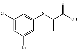 4-bromo-6-chlorobenzo[b]thiophene-2-carboxylic acid 구조식 이미지