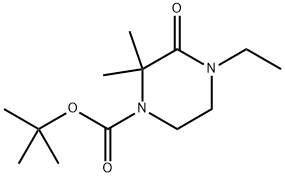 tert-butyl 4-ethyl-2,2-dimethyl-3-oxopiperazine-1-carboxylate Structure