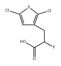 3-(2,5-dichlorothiophen-3-yl)-2-fluoropropanoic
acid Structure