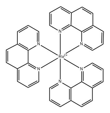 Ruthenium(2+), tris(1,10-phenanthroline-N1,N10)-, (oc-6-11)-(+)- Structure