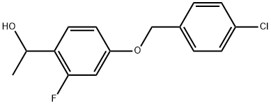 4-[(4-Chlorophenyl)methoxy]-2-fluoro-α-methylbenzenemethanol Structure