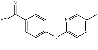 3-Methyl-4-[(5-methyl-2-pyridinyl)oxy]benzoic acid Structure