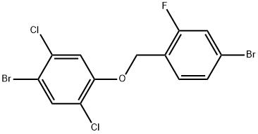 1-Bromo-4-[(4-bromo-2-fluorophenyl)methoxy]-2,5-dichlorobenzene Structure