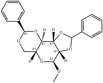 Methyl 2,3-O-(phenylmethylene)-4,6-O-[(R)-phenylmethylene]-α-D-mannopyranoside Structure