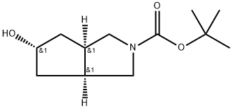 Cyclopenta[c]pyrrole-2(1H)-carboxylic acid, hexahydro-5-hydroxy-, 1,1-dimethylethyl ester, (3aα,5α,6aα) Structure