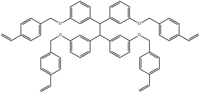 1,1′,1′′,1′′′-(1,2-Ethanediylidene)tetrakis[3-[(4-ethenylphenyl)methoxy]benzene Structure