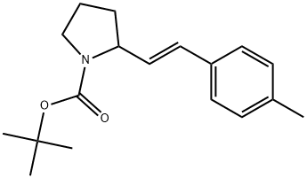 tert-butyl (E)-2-(4-methyl)styrylpyrrolidine-1-carboxylate 구조식 이미지