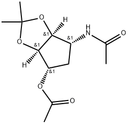 N-(3aS,4R,6S,6aR)-6-(Acetyloxy)tetrahydro-2,2-dimethyl-4H-cyclopenta-1,3-dioxol-4-ylacetamide Structure