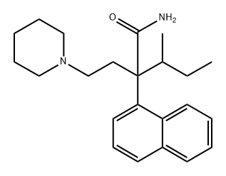 α-sec-Butyl-α-(1-naphtyl)-1-piperidinebutyramide Structure