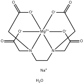 Magnesate(2-), [[N,N′-1,2-ethanediylbis[N-[(carboxy-κO)methyl]glycinato-κN,κO]](4-)]-, disodium, hydrate, (OC-6-21)- Structure