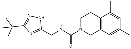 N-[[3-(1,1-Dimethylethyl)-1H-1,2,4-triazol-5-yl]methyl]-3,4-dihydro-5,7-dimethyl-2(1H)-isoquinolinecarboxamide Structure