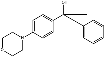 Benzenemethanol, α-ethynyl-4-(4-morpholinyl)-α-phenyl- Structure