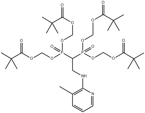 Propanoic acid, 2,2-dimethyl-, 1,1′,1′′,1′′′-[[2-[(3-methyl-2-pyridinyl)amino]et… Structure