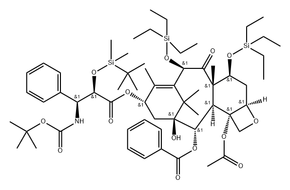 Docetaxel 2'-tert-Butyldimethylsilyl 7,10-Tris(triethylsilyl) Ether Structure