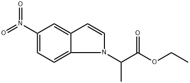 1H-Indole-1-acetic acid, α-methyl-5-nitro-, ethyl ester Structure