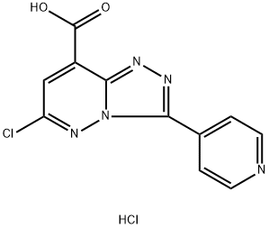 6-Chloro-3-(pyridin-4-yl)-[1,2,4]triazolo[4,3-b]pyridazine-8-carboxylic acid HCl Structure