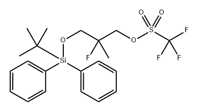 3-((tert-butyldiphenylsilyl)oxy)-2-fluoro-2-methylpropyl trifluoromethanesulfonate 구조식 이미지