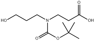 3-{[(tert-butoxy)carbonyl](3-hydroxypropyl)amino}propanoic acid Structure