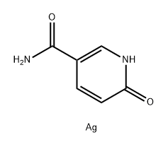 3-Pyridinecarboxamide, 1,6-dihydro-6-oxo-, monosilver(1+) salt Structure