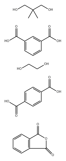1,3-벤즈렌디카르복실산,1,4-벤젠디카르복실산과의중합체,2,2-디메틸-1,3-프로판디올,1,2-에탄디올및1,3-이소벤조푸란디온 구조식 이미지