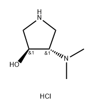 3-Pyrrolidinol, 4-(dimethylamino)-, hydrochloride (1:2), (3S,4S)- Structure