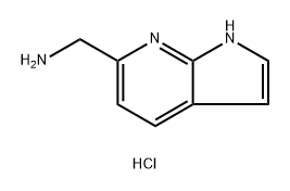 1H-Pyrrolo[2,3-b]pyridine-6-methanamine, hydrochloride (1:1) Structure