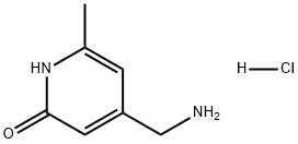 2(1H)-Pyridinone, 4-(aminomethyl)-6-methyl-, hydrochloride (1:1) 구조식 이미지