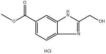 Methyl 2-(hydroxymethyl)-1H-benzo[d]imidazole-6-carboxylate hydrochloride Structure