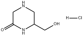 2-Piperazinone, 6-(hydroxymethyl)-, hydrochloride (1:1) Structure